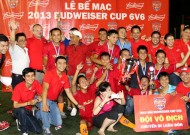 End of BUDWEISER 6v6 Cup football tournament: Tan Hoang Long won the ticket to England. 