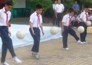 To begin school football course at Bong Sao primary school