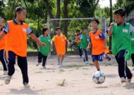 To start school's football program 2014-2015 in Cu Chi