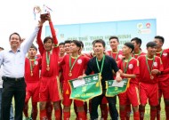 2014 - 2015 HCMC Highschool male student's football tournament: Nguyen Thi Dinh highschool to win first title. 