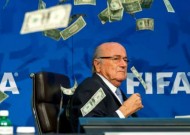 Comedian charged over Blatter money-throwing Fifa stunt