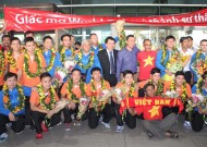 Vietnam national Futsal team is given warm welcome