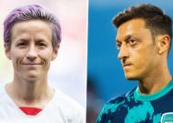 Aubameyang jokes Ozil looks like Megan Rapinoe as he reveals his new bleach blonde hairstyle