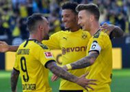 Reus scores twice as Dortmund crush Leverkusen