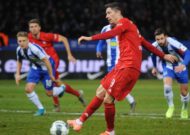 Bayern Munich scored four second-half goals to beat Jurgen Klinsmann's Hertha Berlin and move up to second in the Bundesliga.