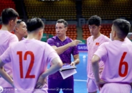 ĐT futsal Việt Nam tập làm quen nhà thi đấu chính thức Hua Mark