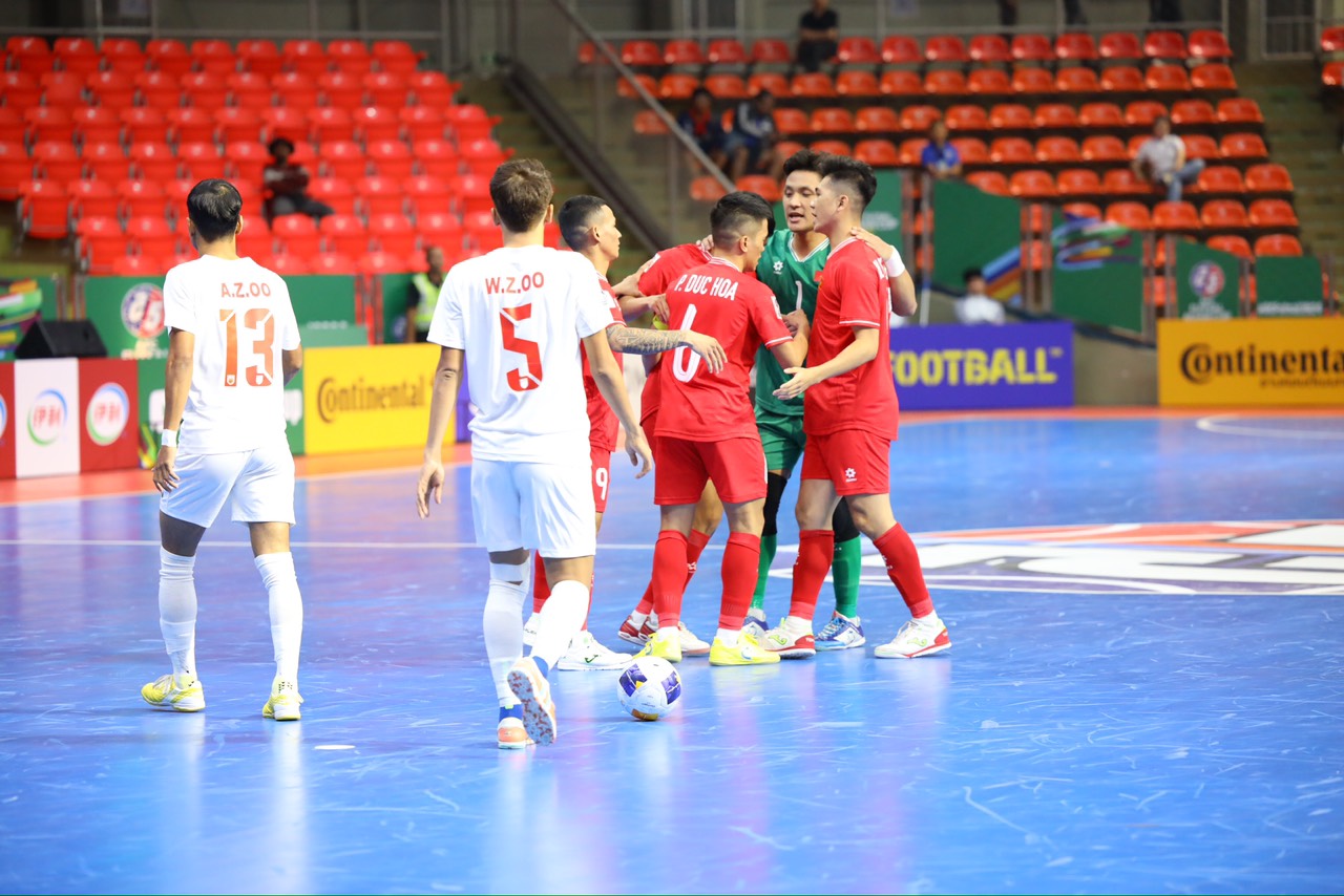 VCK futsal Châu Á 2024: Myanmar chơi kiên cường, cầm hòa 1-1 Việt Nam
