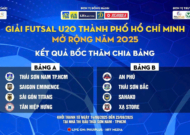 Khai mạc giải Futsal U20 TP. Hồ Chí Minh mở rộng năm 2025